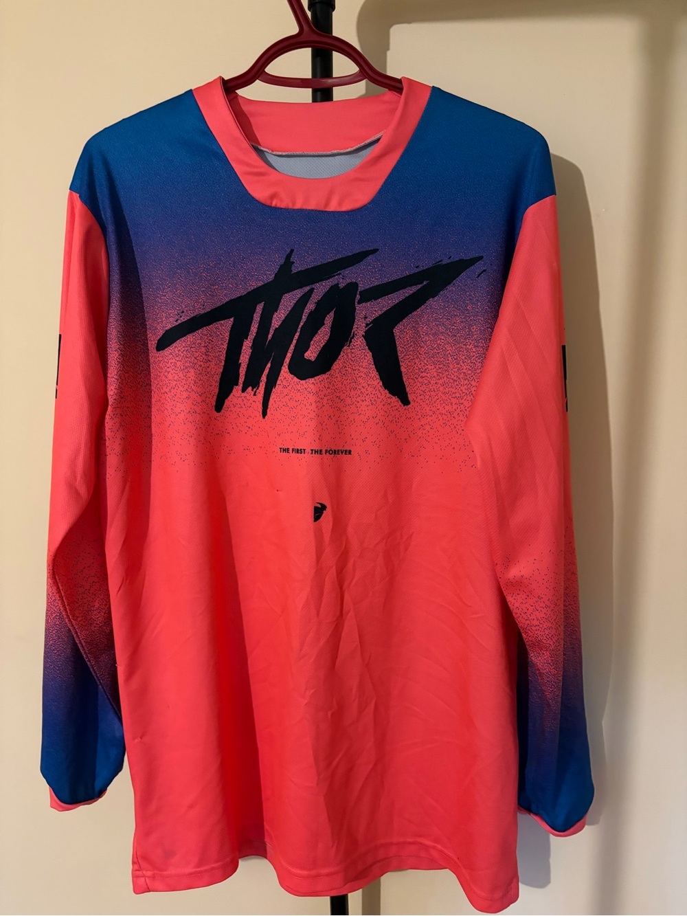 THOR Motocross Jersey Pink & Blue Long Sleeve